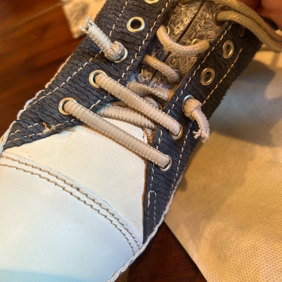 Patchwork Blue and White Sneakers 39 size new - Picture 3 of 16